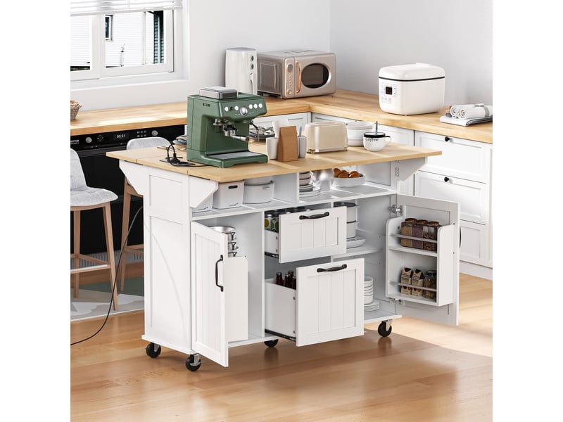  Desserte 2 portes 2 tiroirs coloris blanc mdf desserte blanc - Conforama D