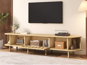 Meuble tv coloris naturel 180 cm <strong>BIQZUYA</strong> <strong></strong>