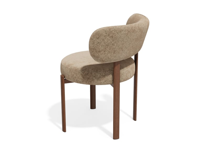  Lot de 2 chaises en velours texturé beige foncé lauren AC24VTTBF - Conforama C