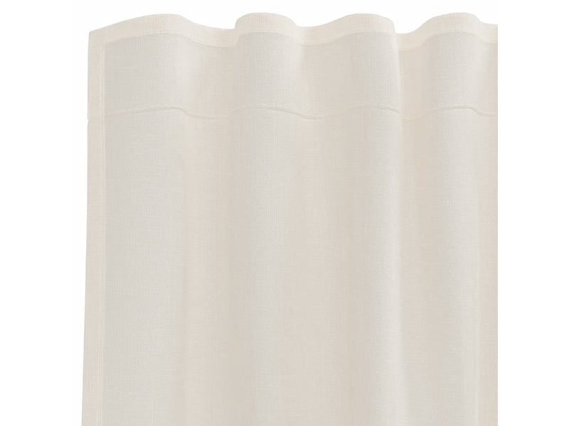  Lot de 2 rideaux en voile, voilages à œillets couleur crème cf44258  - Conforama E