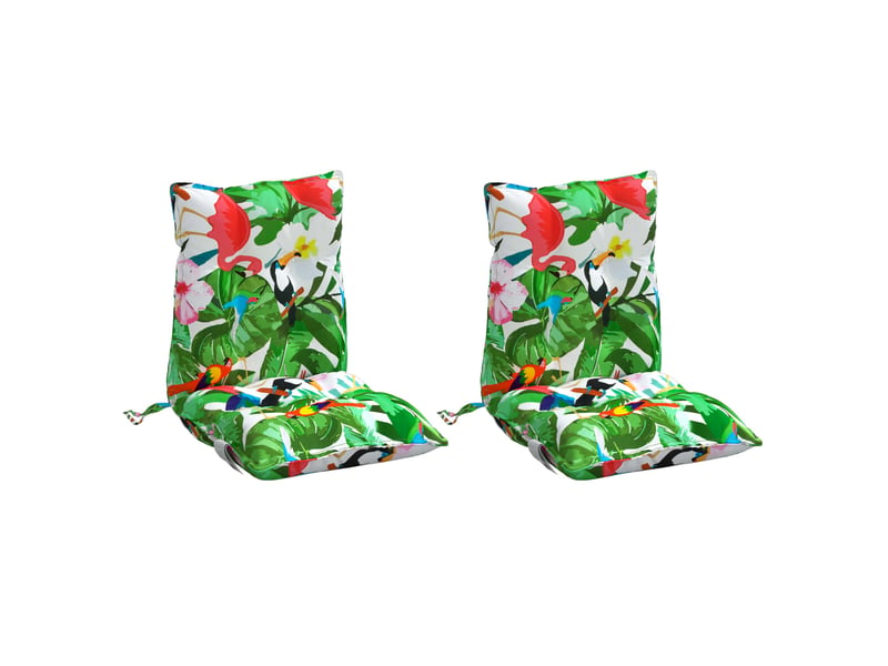 Lot de 2 coussins d'extérieur, coussins de chaise tissu multicolore 100 x 50 x 7 cm cf56402 - Conforama C