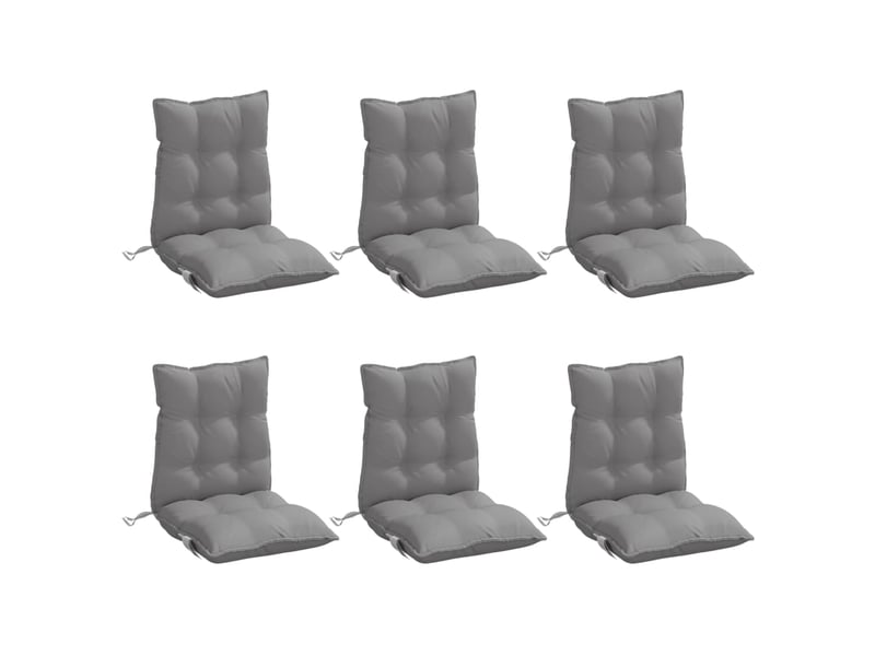Lot de 6 coussins d'extérieur, coussins de chaise gris 100 x 50 x 7 cm cf56433 - Conforama C