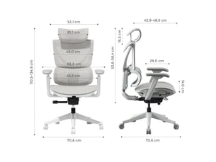 Chaise de bureau <strong>VIVRYN</strong> <strong></strong> avec assise réglable en hauteur