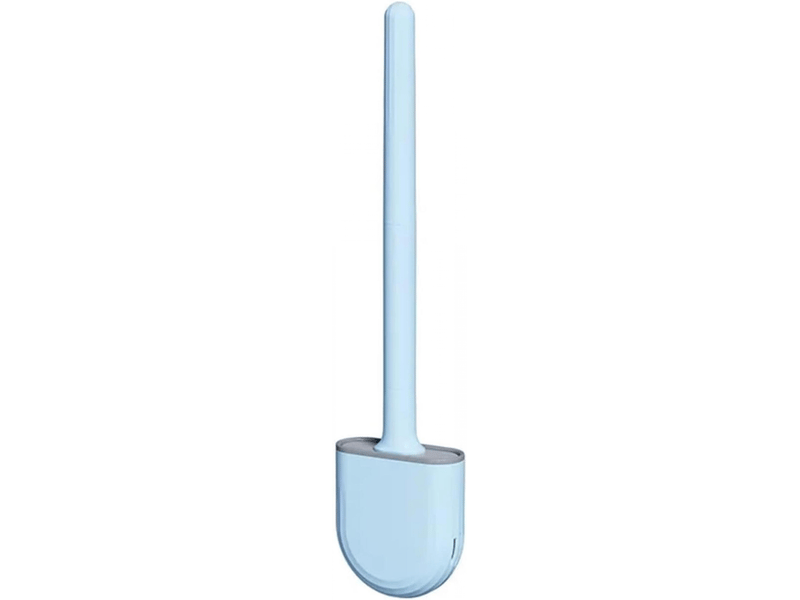  Brosse wc, brosse wc avec grille en silicone, brosse wc avec silicone et support à installation rapide, bleu  - Conforama B