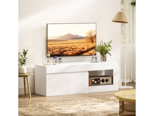 Meuble tv coloris blanc 140 cm HOMVRA
