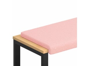 Coussin de banc, coussin d'assise, coussin de canapé tissu sherpa rose profondeur 35 cm cf53841