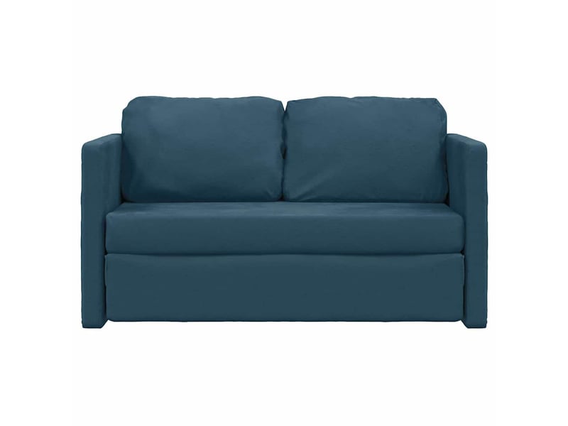 Canapé-lit 2 en 1 bleu 122x204x55 cm velours - Conforama E