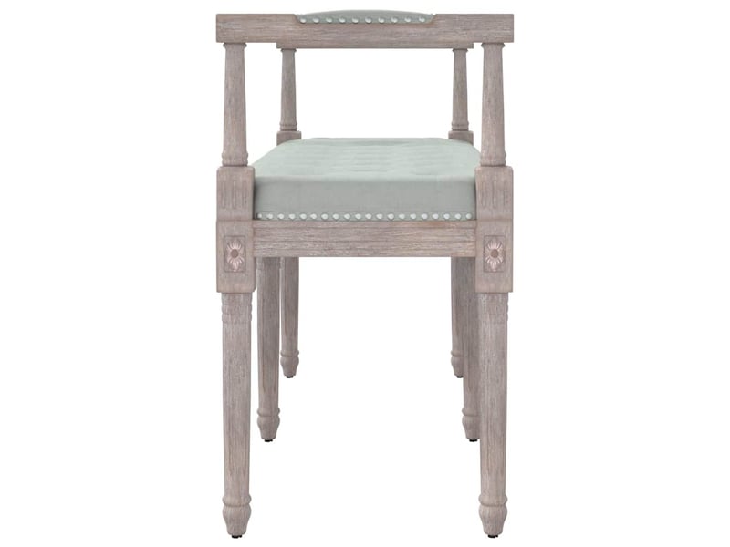  Banc chambre, banc de lit gris clair 110x40x70 cm velours  - Conforama D