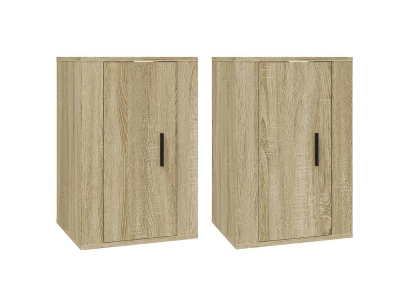  Lot de 2 meuble tv mural, meuble tv suspendu chêne sonoma 40x34,5x60 cm  - Conforama A