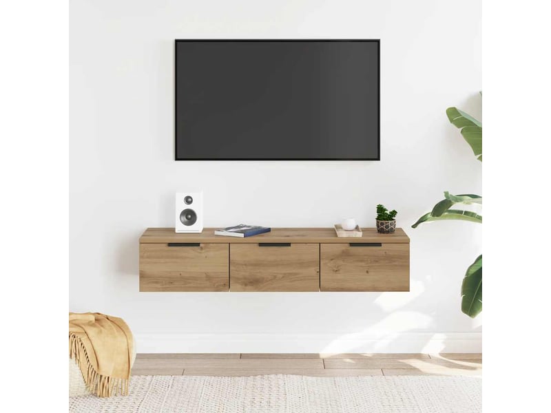 Armoire murale, meuble de rangement chêne artisanal 102x30x20 cm bois d'ingénierie  - Conforama B