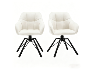 Chaises élégance lot de 2, pivotantes, cuisine, salle à manger, dossier doux et design moderne