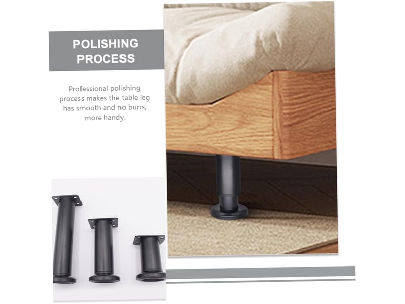  4pièces meubles réglables pour tables basses lits ou commodes supports de canapés interchangeables avec base plate pour stabilité  - Conforama B