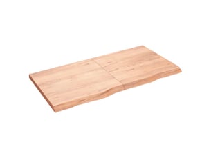 Comptoir de salle de bain, plan de travail marron 120x60x(2-4) cm bois traité cf65789
