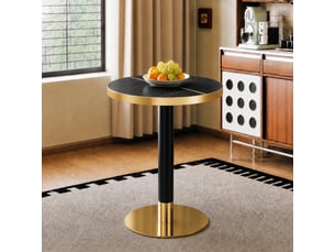 Table basse rond(e) coloris bicolore STILVORA  - 60 cmx60 cm