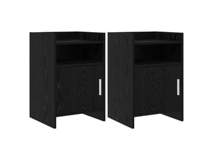 Tables de chevet - cabinet de chevet - table de nuit 2 pc chêne noir 40 x 36 x 60 cm