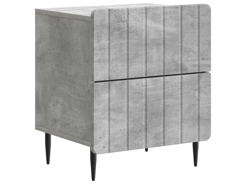  Table de chevet - cabinet de chevet - table de nuit 2 pièces gris béton 43 x 34,5 x 49,5 cm  - Conforama D