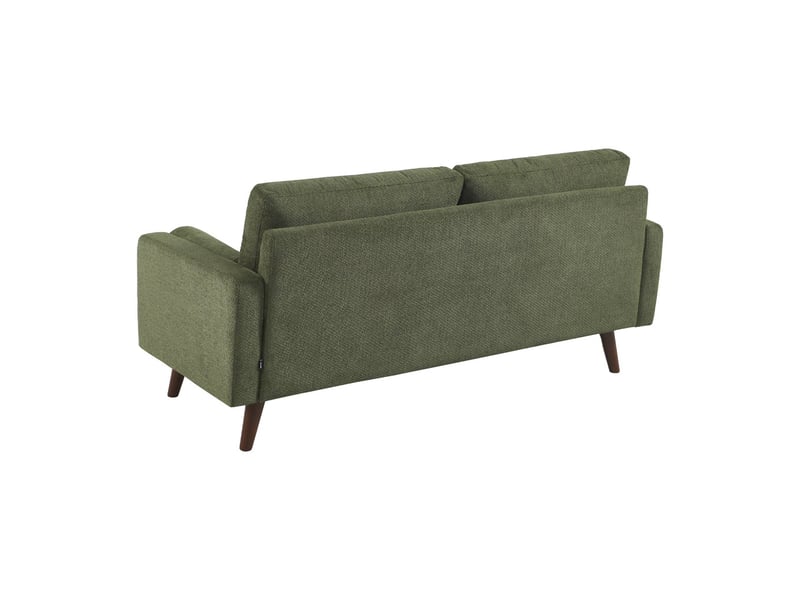 Canapé tissu chenille capitonné 3 places kaki - ivar - Conforama C