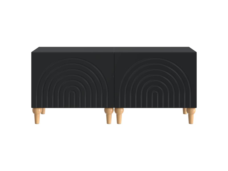  Meuble tv - banc tv - meuble de rangement noir bois d'ingénierie  - Conforama E