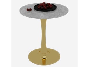 Table basse rond(e) coloris doré OKWISH  - 70 cmx70 cm