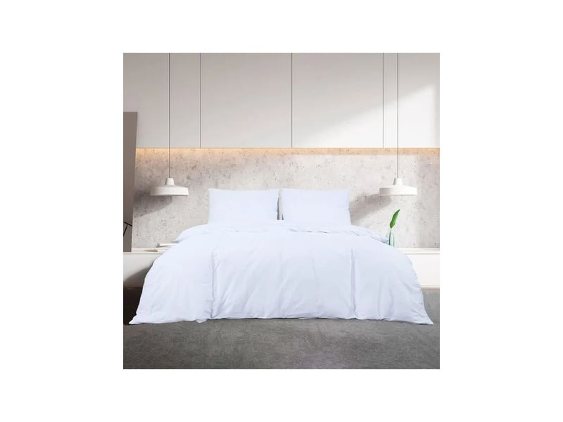 Housse de couette blanche en microfibre 140x200 cm - Conforama B