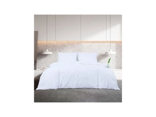 Housse de couette blanche en microfibre 140x200 cm