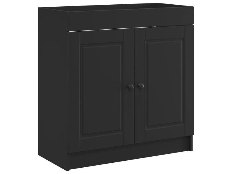  Armoire sous évier de salle de bain, meuble de rangement noir 78.5x37.5x81 cm shl9259  - Conforama A