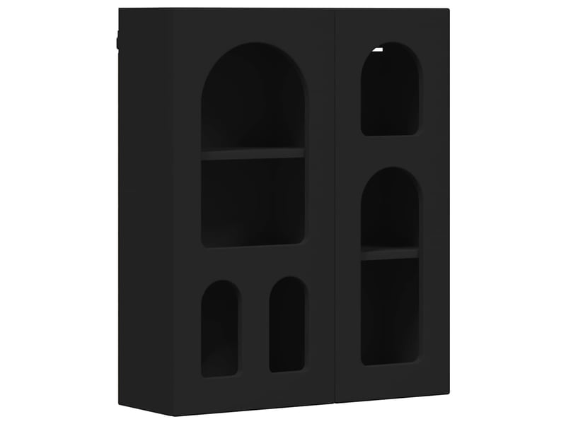  Armoire suspendue, meuble de rangement elst noir 59x20x71,5 cm bois d'ingénierie  - Conforama A