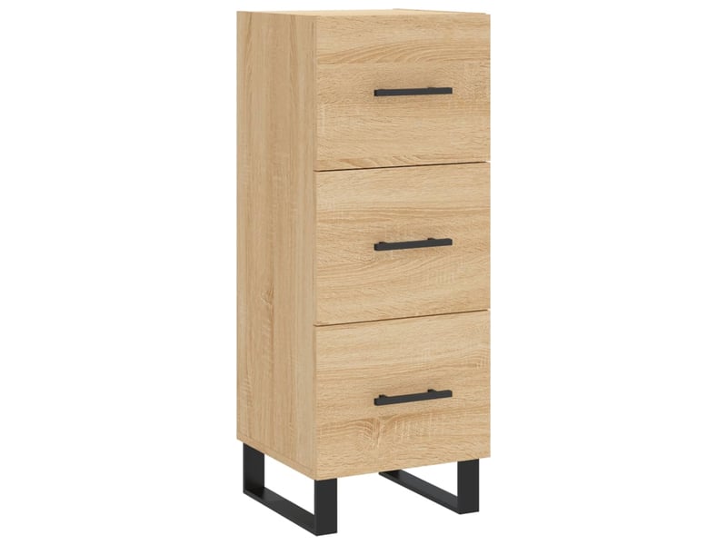 Buffet haut - bahut - meuble de rangement chêne sonoma 34,5x34x180 cm bois d'ingénierie  - Conforama E