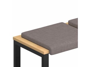 Lot de 4 coussins de banc, coussins d'assise, coussins pour chaisecanapé tissu taupe profondeur 35 cm cf52595