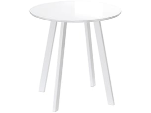 Table à manger ronde,72x72x75 cm,2 personnes,mdf,blanc brillant