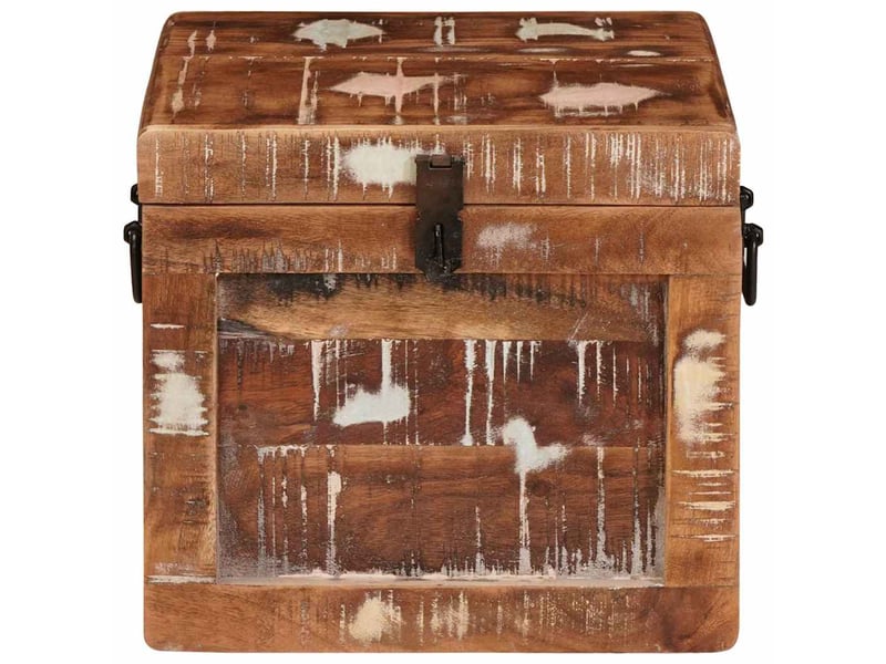  Boîte de rangement, coffre de rangement avec stockage marron bois de mangue massif shl1037  - Conforama E