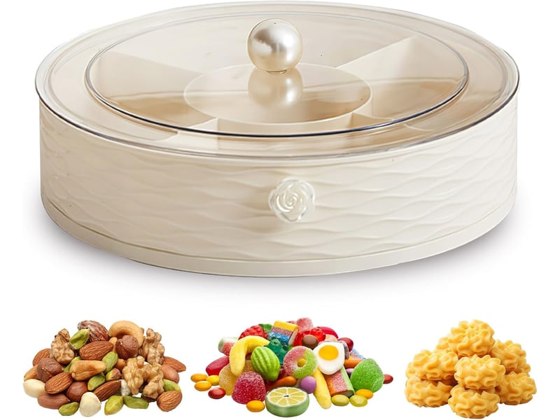  Boîte à collations moderne et luxueuse avec couvercle – plateau organisateur élégant pour fruits secs, noix et friandises, idéal pour le salon ou OGS005631LL - Conforama A