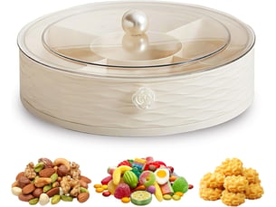 Boîte à collations moderne et luxueuse avec couvercle – plateau organisateur élégant pour fruits secs, noix et friandises, idéal pour le salon ou