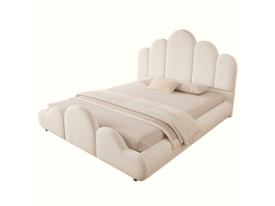 Lit 2 places 140x200 cm <strong>OKMYHOME</strong>  <strong></strong> coloris beige