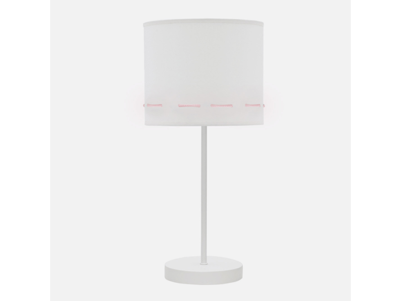  Lampe à poser enfant fabrilamp trazos blanc et rose 1xe14 42 x 17 x 17 cm 111271000 - Conforama C