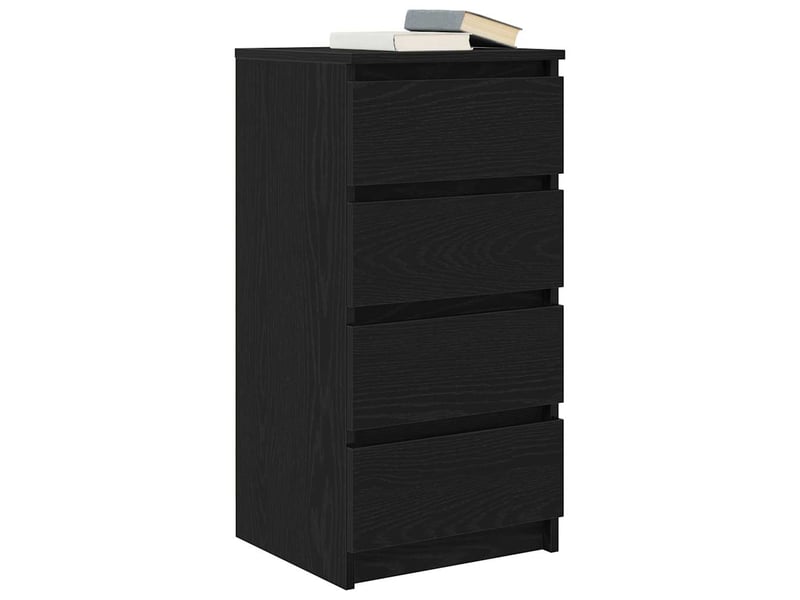  Buffet - bahut - meuble de rangement chêne noir 37,5x35x76 cm bois d'ingénierie  - Conforama D