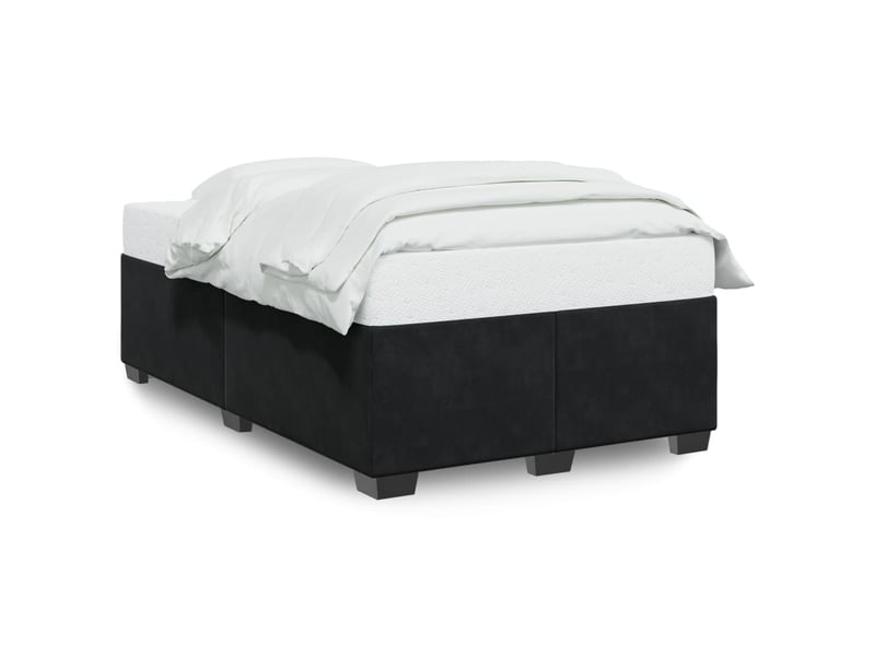  Lit double- lit adulte -  cadre de lit sans matelas noir 120x190 cm velours  - Conforama A