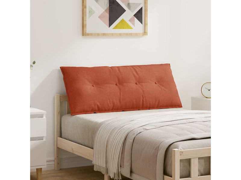  Coussin de dos, coussin de dossier rouge orange 120 x 50 cm tissu en velours côtelé cf55009  - Conforama B
