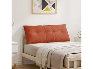 Coussin de dos, coussin de dossier rouge orange 120 x 50 cm tissu en velours côtelé cf55009