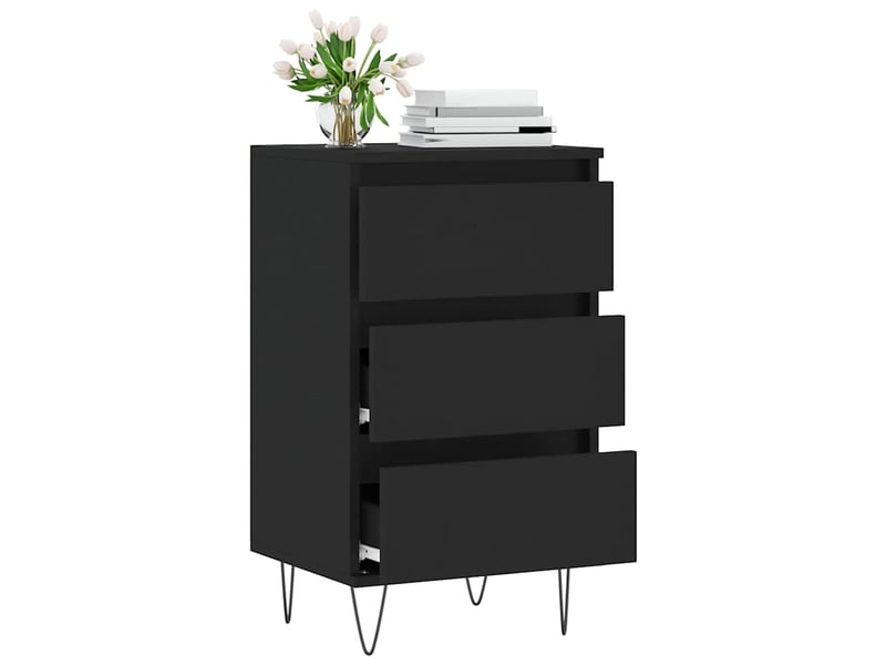  Buffet - bahut - meuble de rangement noir 40x35x70 cm bois d’ingénierie  - Conforama C