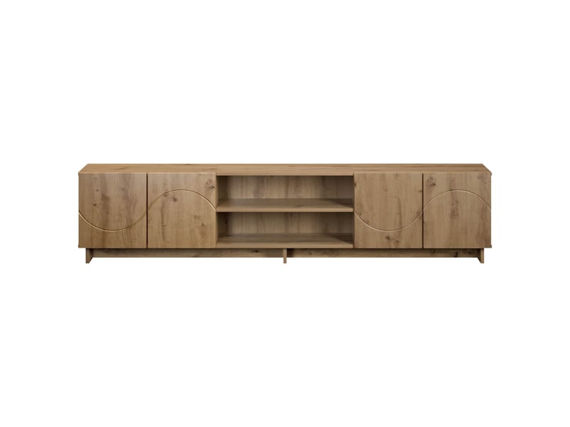  Meuble tv, banc tv 180x34,5x40 cm chêne artisanal bois d'ingénierie shl59743  - Conforama D