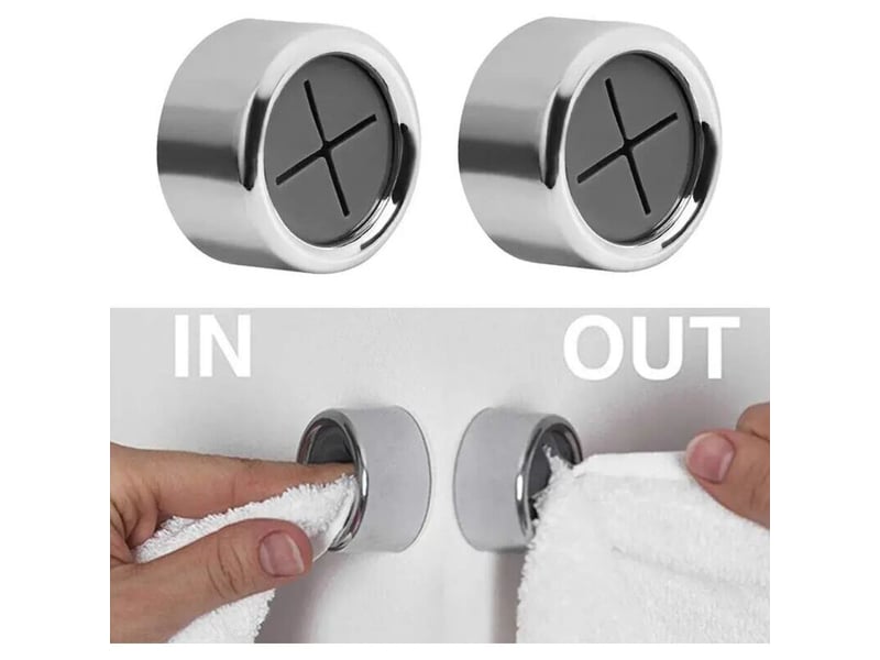  Lot 4 pinces à serviettes autoadhésives | porte-torchons sans perçage | fixation adhésive pour salle de bain &amp; cuisine  - Conforama D