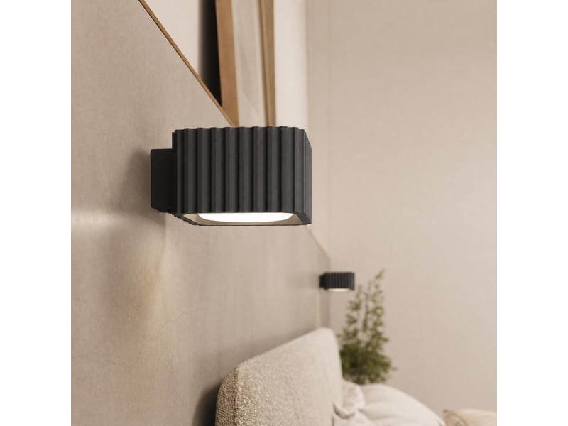  Plafonnier riff 1 noir gx53 aluminium moderne 6x10x10cm SL.3046 - Conforama D