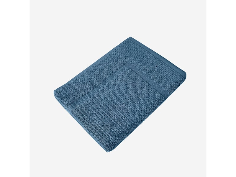  Tapis de bain antidérapant en coton 50x70 victor - bleu  - Conforama D