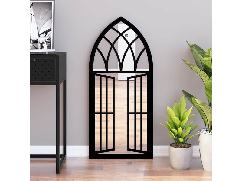  Miroir, miroir décoratif noir 100x45 cm fer pour utilisation à l'intérieur cf62891  - Conforama B