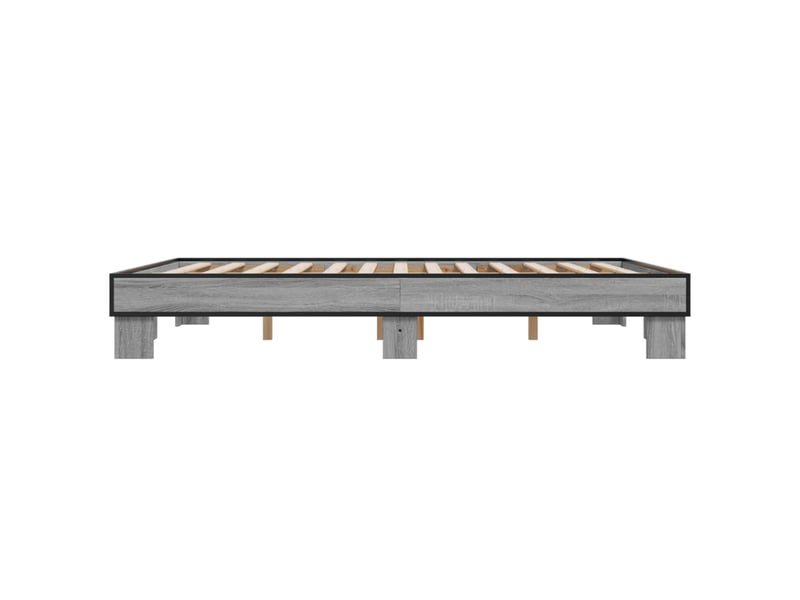  Lit double- lit adulte -  cadre de lit sans matelas sonoma gris 150x200 cm  - Conforama D
