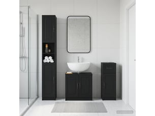 Ensemble de meuble de salle de bain 3 pièces utrecht noir cf63522