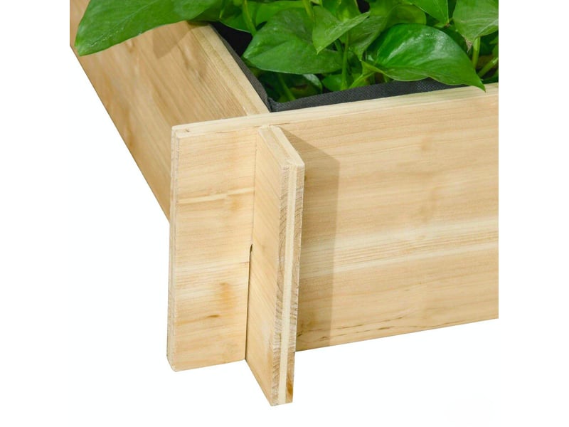 Jardinière surélevée à 3 niveaux 95x95x110 cm – naturel – treillis pour plantes grimpantes - Conforama D