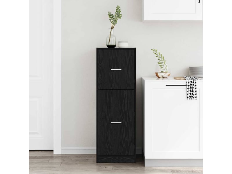  Meuble de rangemenrt, cabinet de pharmacie chêne noir 40 x 41 x 118 cm  - Conforama D