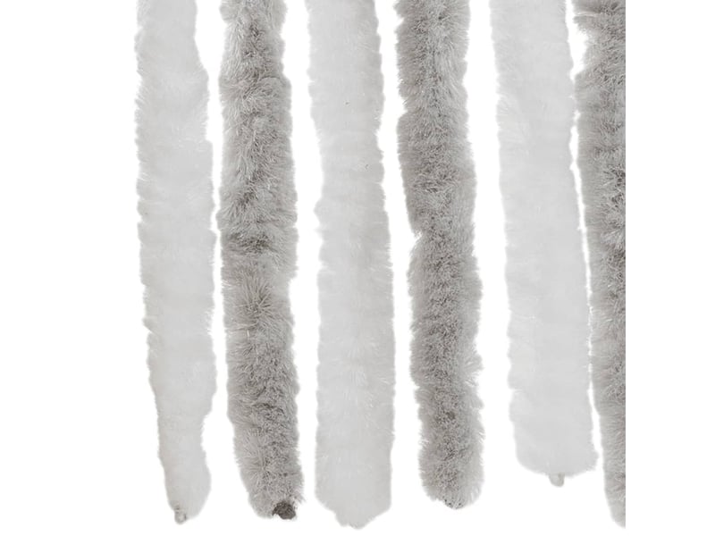  Rideau anti-mouches, moustiquaire gris clair et blanc 100x220 cm chenille cf43531  - Conforama E